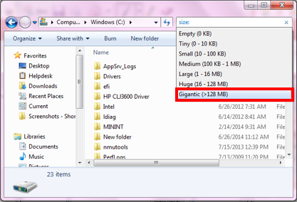 Show Folder Sizes Windows 7